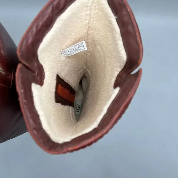 UGG Dahlen Stout Boots Women's Size 10 Tall Leather Fully Insulated Riding Boots - Picture 12 of 16